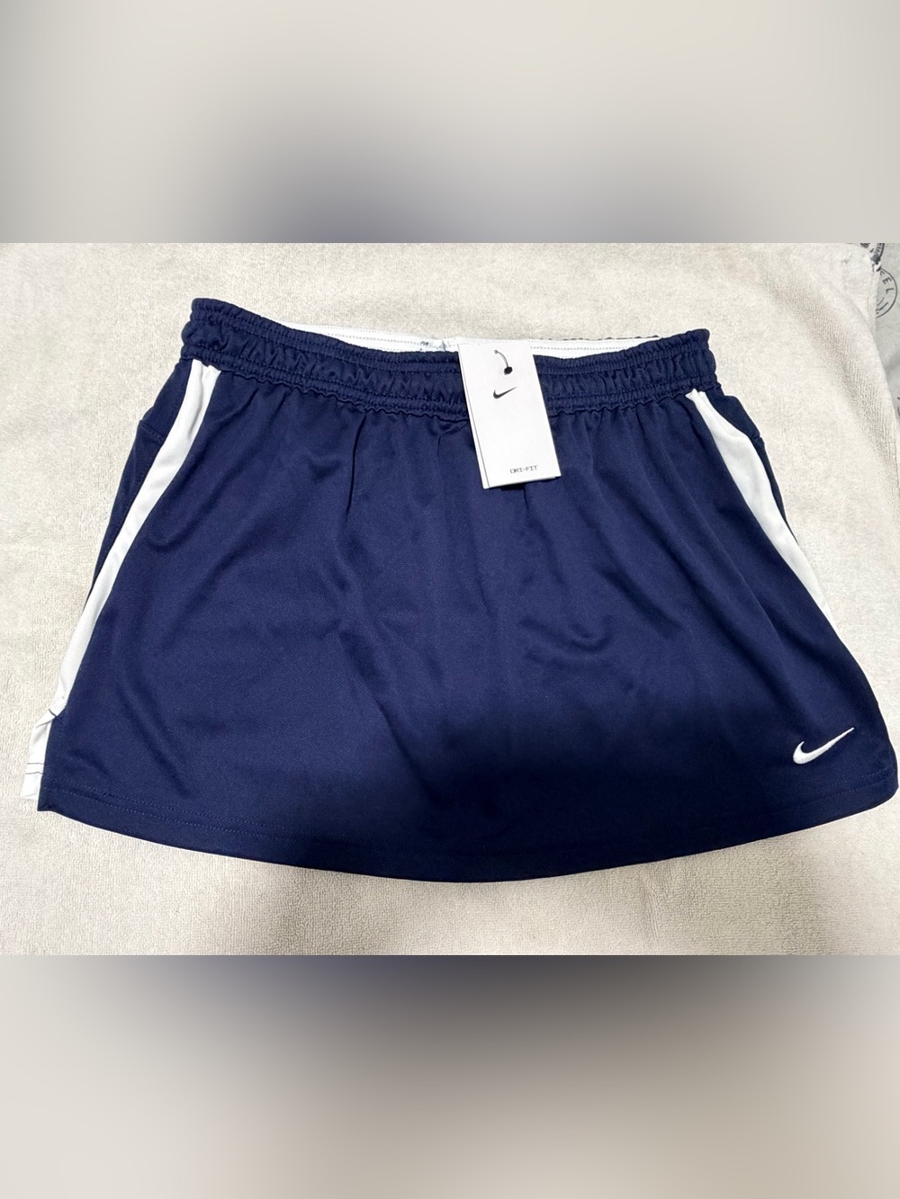 Nike NikeCourt Dri-FIT Team Victory Skirt Athletic Shorts Blue & White Large
